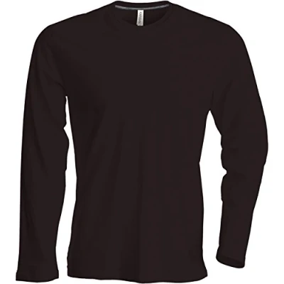Abbildung von Kariban Herren T Shirt Langarm Rundhals, Chocolate, 4XL