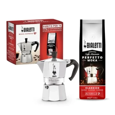 Abbildung von Bialetti Espressokocher plus 250 g Perfekt Moka Bialetti, nicht induktionsfähig, 3 Tassen (130 ml), Aluminium, 0003544