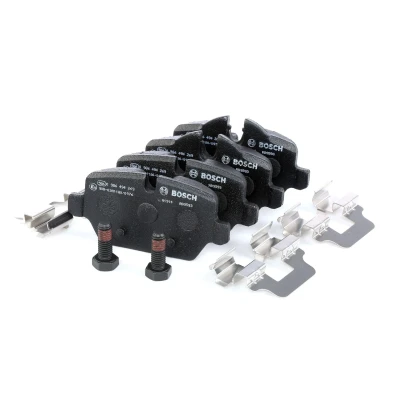Abbildung von BOSCH 0 986 494 269 Bremsbelagsatz Low Metallic mit Schrauben, Montageanleitung BMW: 1 Hatchback, 3 Saloon, Coupe