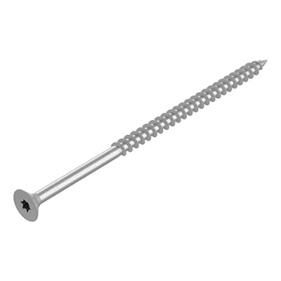 Abbildung von SECCARO Spanplattenschraube 5 x 100 mm, Edelstahl V2A VA A2, Holzschraube mit Teilgewinde, TX/Innensechsrund 75 Stück