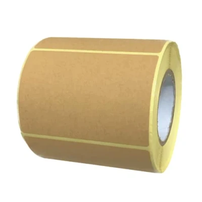 Abbildung von 300 Stück Etiketten Kraftpapier Selbstklebend, Aufkleber zum Beschriften 75 x 50 mm