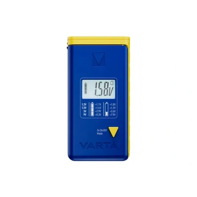 Abbildung von VARTA Batterietester LCD Digital für Batterien, Akkus und Knopfzellen, Testgerät alle wichtigen Batteriegrößen (AA, AAA, C, D, 9V) inkl. 2X V13GA (LR44)