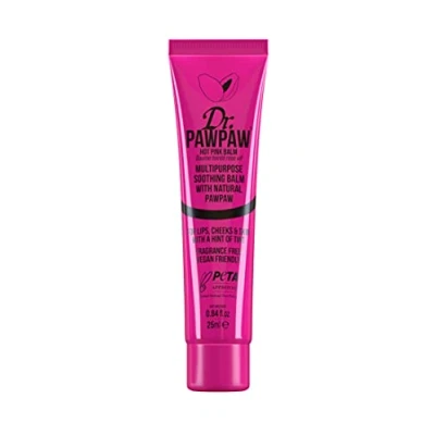 Abbildung von Dr. PAWPAW Hot Pink Lipbalm vegane Lippenpflege mit Farbe für trockene Lippen, in pink, natürliche Inhaltsstoffe, Multi use als Blush oder Lidschatten, aus der Tube, 25ml