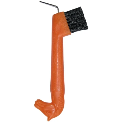 Abbildung von Harry&#039;s Horse Hufkratzer Pferdekopf Kunststoff Orange