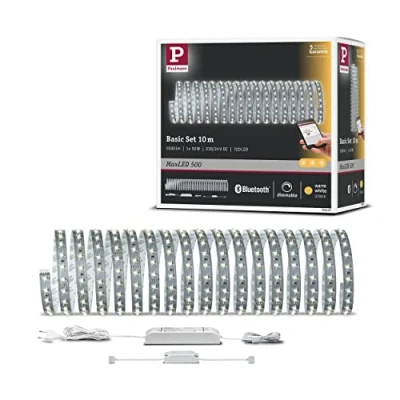 Abbildung von Paulmann 70907 LED Stripe MaxLED 500 Smart Home Bluetooth Basisset 10 m Warmweiß 2700K 53,5W Lichtband 2.700 K