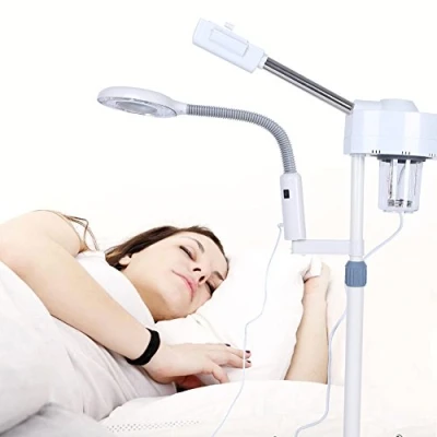 Abbildung von Gesichtsdampfer Kosmetik Dampfgerät Facial Steamer Gesichts Dampfmaschine mit 3X Lupenleuchte Lupenlampe Gesichtssauna Bedampfer Maschine Vapozon for Spa Heim Schönheitssalon Persönliche Hautpflege