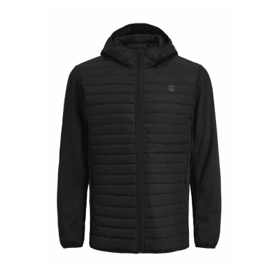 Abbildung von Jack &amp; Jones Herren Jjemulti Quilted Jacket Ps Noos Jacke, Black/Detail:Set in Sleeves, 4XL