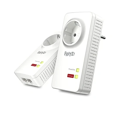 Abbildung von AVM FRITZ!Powerline 1220 Set (1,200 MBit/s, 2x Gigabit LAN je Adapter, ideal für NAS Anwendungen und HD Streaming, deutschsprachige Version)