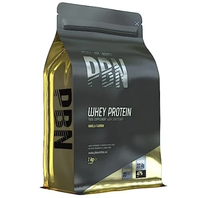 Abbildung von Premium Body Nutrition Molkenproteinpulver, 1 kg Vanille, Neuer verbesserter Geschmack