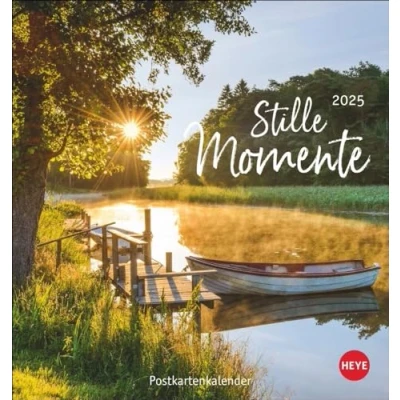 Abbildung von Stille Momente Postkartenkalender 2025: Kalender im Postkartenformat mit idyllischen Motiven und Sprüchen zum Nachdenken. Monats Tischkalender Aufstellen oder Aufhängen. (Postkartenkalender Heye)