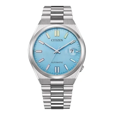Abbildung von Citizen Tsuyosa Herren Armbanduhr, analoge Automatikuhr, himmelblau, Modern