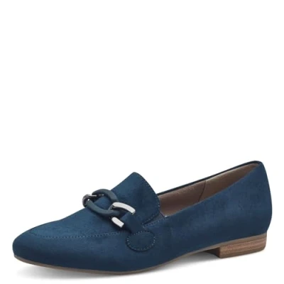 Abbildung von Jana Damen Slipper mit Blockabsatz Vegan, Blau (Navy), 39 EU