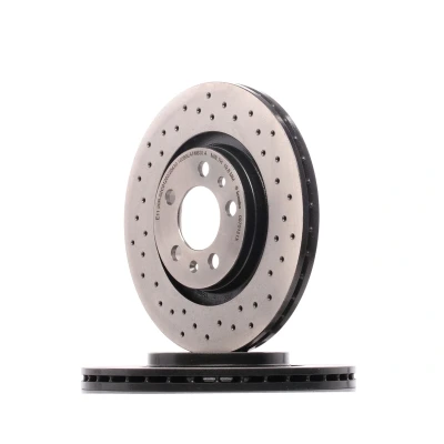 Abbildung von BREMBO XTRA LINE 09.7012.1X Bremsscheibe 280 22 5 gelocht/innenbel. beschichtet hochgekohlt mit Schrauben VOLKSWAGEN: Golf 4, 4 Variant