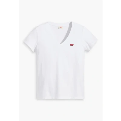 Abbildung von Levi&#039;s Damen Perfect Vneck T Shirt, Weiß (White + 0002), Medium