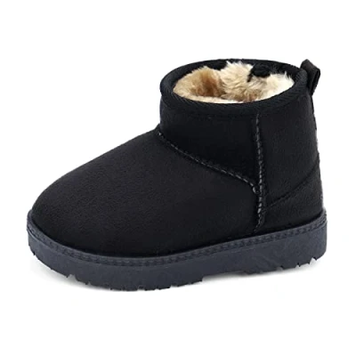 Abbildung von MK MATT KEELY Baby Winter Schuhe Kinder Jungen Mädchen Schneestiefel Kleinkind Plüsch Stiefel Schwarz EU 22(CN24)