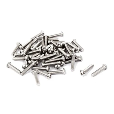 Abbildung von sourcing map M2,5x 12mm Vollgewinde Innensechskantschraube Schraube Silberton 50Stk.