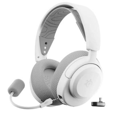 Abbildung von SteelSeries Arctis Nova 3X Wireless Gaming Headset App Steuerung 40 Std. Akku Neodym Magnet Treiber 2,4 GHz/Bluetooth Abnehmbares Mikrofon Xbox, PS5, PC, Switch, Mobilgeräte Weiß