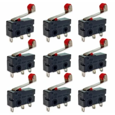 Abbildung von 10x Stück Micro Mikroschalter Endschalter Positionschalter Schalter mit Rollenhebel Schließen Taster Tür Fenster Alarm 250V 5A SPDT 3Pin