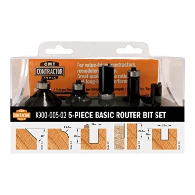 Abbildung von CMT ORANGE TOOLS K900 005 02 5 TEILI. SATZ IN MASSIVHOLZKISTE HW Z2 S=8 D=12/16/12.7/25/35 RE