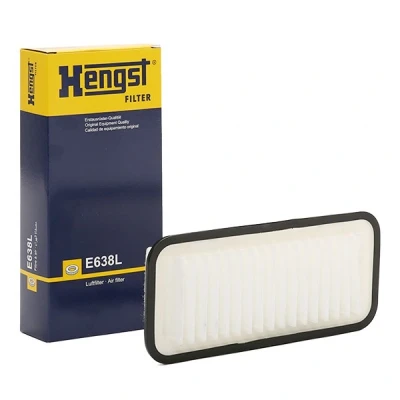 Abbildung von HENGST FILTER E638L Luftfilter 45 115 260 Filtereinsatz TOYOTA: Yaris I Hatchback, II III PEUGEOT: 107 Hatchback