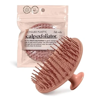 Abbildung von Kitsch Kopfhaut Massagegerät Shampoo Bürste Kopfhautschrubber &amp; Haarmassagegerät für alle Haartypen Kopfhautbürste Kopfhautpeeling (Terracotta)
