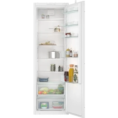 Abbildung von SIEMENS KI81RNSE0, iQ100, Einbau Kühlschrank, 177,5 x 56 cm Nische, 310 L, Made in Germany, freshBox für Obst und Gemüse, schnelles Kühlen, sehr Leise mit nur 35 dB, LED Beleuchtung, Schleppscharnier