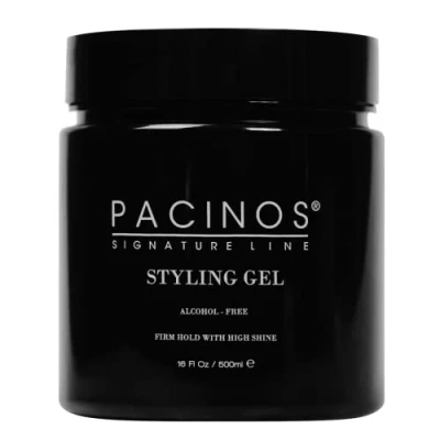 Abbildung von Pacinos hair Styling Gel 500ml Haargel Herren Starker Halt Kein Verkleben und ohne Rückstände Alkohol Frei Frischer Duft wet look wasserlösliche Formel