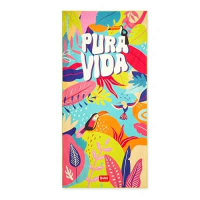 Abbildung von Legami Leichtes, Mikrofaser, Kompaktes, Sandbeständig, Schnell trocknend, Ultra absorbierend, Platzsparendes Handtuch, 85 x 180 cm, Pura Vida
