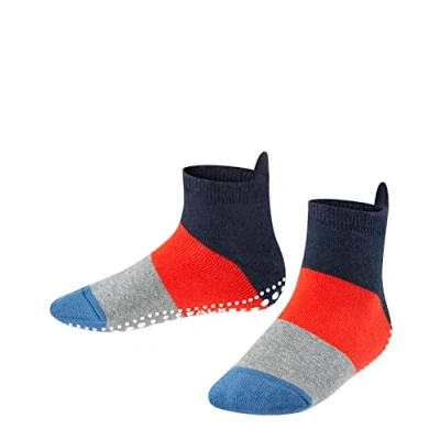 Abbildung von Falke Colour Block Homepads Socken für Kinder, Größe: 19 22, Navy/grey/red/blue