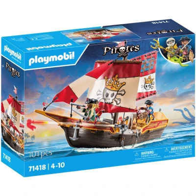 Abbildung von Playmobil 71418 Pirates Bausatz Kleines Piratenschiff