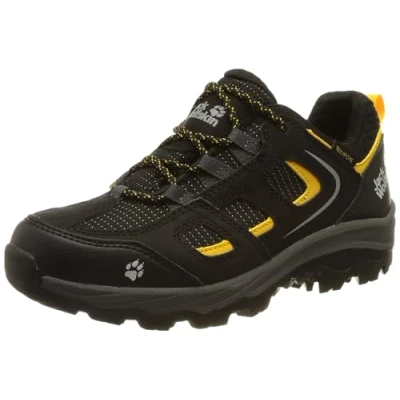 Abbildung von Jack Wolfskin VOJO Texapore Hikingschuh für Kinder, Größe: 32, Black burly yellow Kunststoff/textil