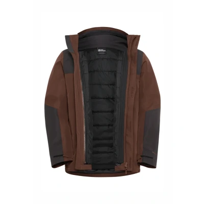 Abbildung von Jack Wolfskin Jasper 3IN1 Regenjacke / wasserabweisende Jacke, Herren, Größe: XXL, Hot choc