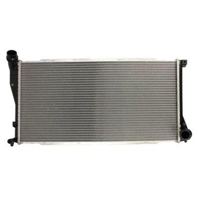 Abbildung von NRF 53723 Kühler, Motorkühlung Aluminium 650 328 42 mit Dichtring Kühlrippen gelötet BMW: 5 Saloon, Touring, 7