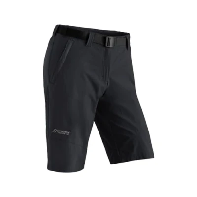 Abbildung von Maier Sports Lawa, Kurze Damen Wanderhose, Wasserabweisende Bermuda für Trekking und Hiking, PFC frei, mSTRETCH pro 4 &amp; Dryprotec, Schwarz, 48 (W40/L32)