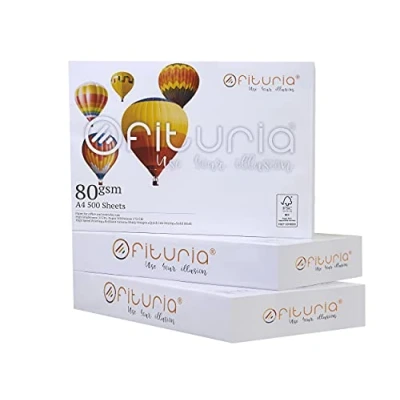Abbildung von OFITURIA Mehrzweckpapier für Drucker, A4, 80 g/m², 1500 Blatt 3 Packungen