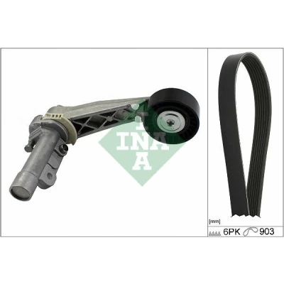 Abbildung von INA 529 0504 10 Keilrippenriemensatz Generatorfreilauf prüfen und ggf. erneuern PEUGEOT: 2008 Estate, 308 II Hatchback, I Hatchback