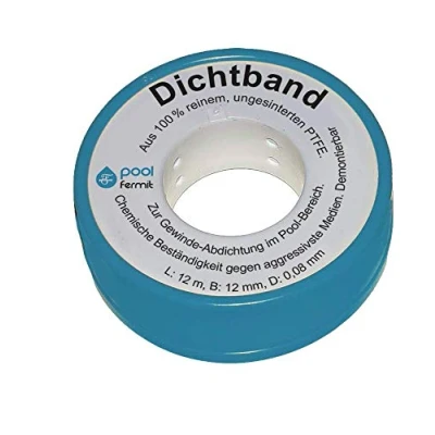 Abbildung von Fermit PTFE Band für Metall und Kunststoffgewinde, geeignet Schwimmbad, Pool, Hausinstallation Industrie.