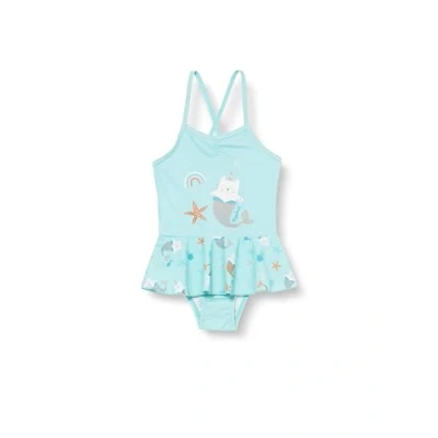 Abbildung von Playshoes Mädchen UV Schutz Badeanzug Schwimmanzug Badebekleidung, Einhornmeerkatze, 110/116