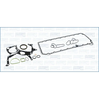 Abbildung von AJUSA 54167100 Dichtungssatz, Kurbelgehäuse BMW: 5 Saloon, 3 Coupe