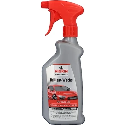 Abbildung von NIGRIN Performance Brillant Wachs TURBO Auto Wachs, 500 ml Sprüh Flasche, intensiviert Farben, bringt brillanten Hochglanz