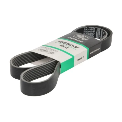 Abbildung von GATES 8PK1448HD Keilrippenriemen 1448 8 Polyester, EPDM (Ethylen Propylen Dien Kautschuk)