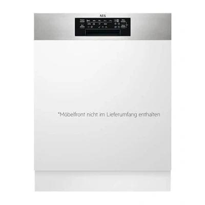 Abbildung von AEG Teilintegrierter Geschirrspüler 60cm, Spülmaschine Serie 7000: mit Glasschutz, Energieklasse A, Besteckschublade, personalisierte Zeit Steuerung, leise 41dB, ComfortRails, Wasserstopp, FEE7676APM