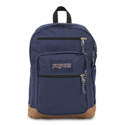 Abbildung von JanSport Rucksack mit 15 Zoll Laptophülle, marineblau, große Computertasche, 2 Fächern, ergonomische Riemen, Tasche für Herren, Damen