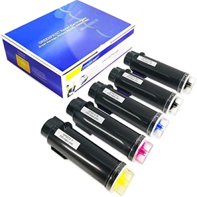 Abbildung von 5 Packungen Kompatible Tonerkartuschen Xerox Phaser 6510 6510n WorkCentre 6515 6515dni (2BK + C M Y) VICTORSTAR Die Höchste Ausbeute 5500 Seiten für Schwarz &amp; 4300 Cyan Magenta Gelb