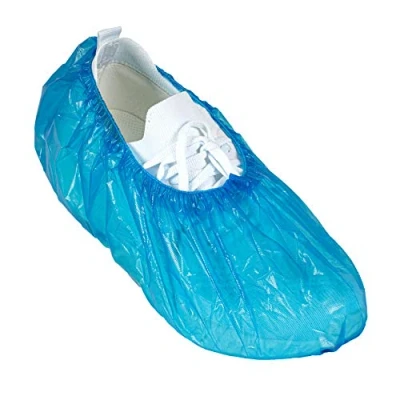 Abbildung von SOFEX Blaue Schuhüberzieher Einweg Wasserdichte, Latexfreie PE Überziehschuhe, 100 Stück, Regenschutz, wasserdichte Schutzüberzieher für Baustellen, Medizin, Hausgebrauch und Outdoor