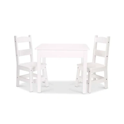 Abbildung von Melissa &amp; Doug Tisch und Stühle aus Massivholz Kindermöbel Robuste Holzmöbel Tolles Geschenk für Mädchen Jungen ideal 3,4, 5 Jahre älter