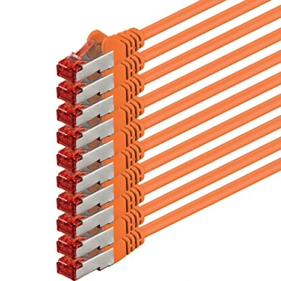 Abbildung von 1aTTack.de 10x 2m Cat 6 Netzwerk Kabel Patch Cat6 RJ45 SFTP orange