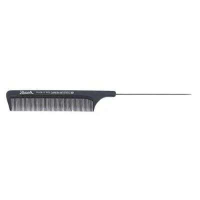 Abbildung von Jäneke Profi Nadel Stielkamm 55821 Carbon Kamm ca. 22 cm (antistatisch) Haarkamm gleichmäßige Zahnung (821)