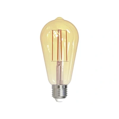 Abbildung von Müller Licht Retro LED ST64 Kolbenform E27 Filament gold, 7W ersetzt 51W, nostalgisches warmweißes (2000K) für ein gemütliches Ambiente, 650lm, dimmbar, 15000h Lebensdauer, 401080