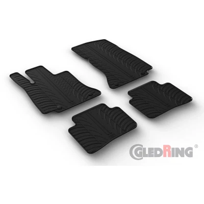 Abbildung von Gledring 0514 Fußmattensatz Gummi vorne und hinten 4 schwarz 750mm 550mm